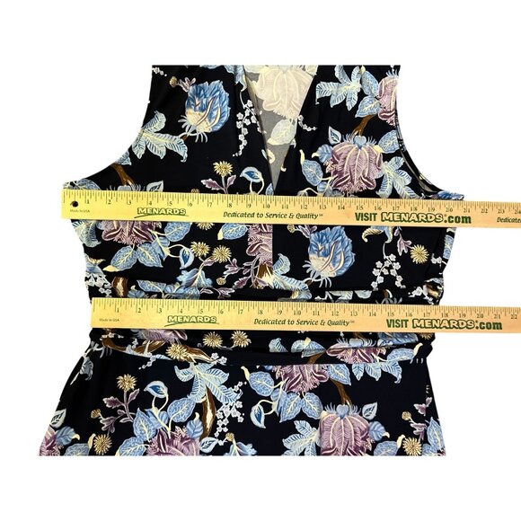Vince Camuto Maxi Dress Womens 1X Sleeveless Floral V-Neck Pullover Used - Picture 10 of 10